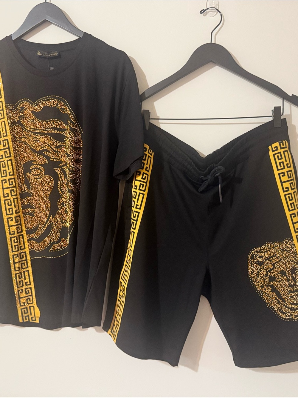 Black & Gold Men's Athletic Drawstring Shorts